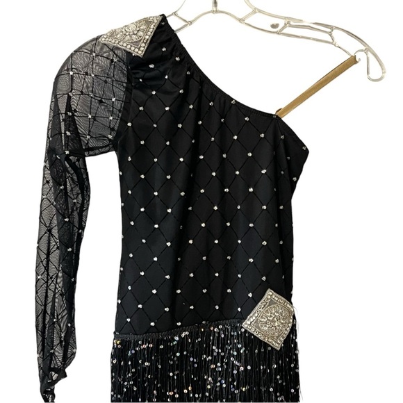 Revolution Dance Girl’s Flapper Dress STYLE #RC17029 COLOR: Black Large Child - Picture 5 of 16